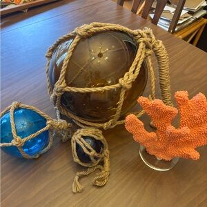 Bundle of sea glass and coral decor